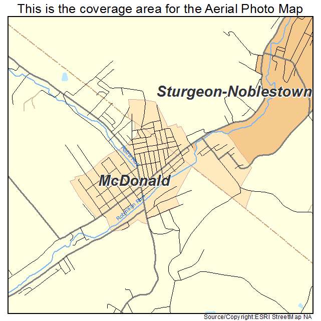 McDonald, PA location map 