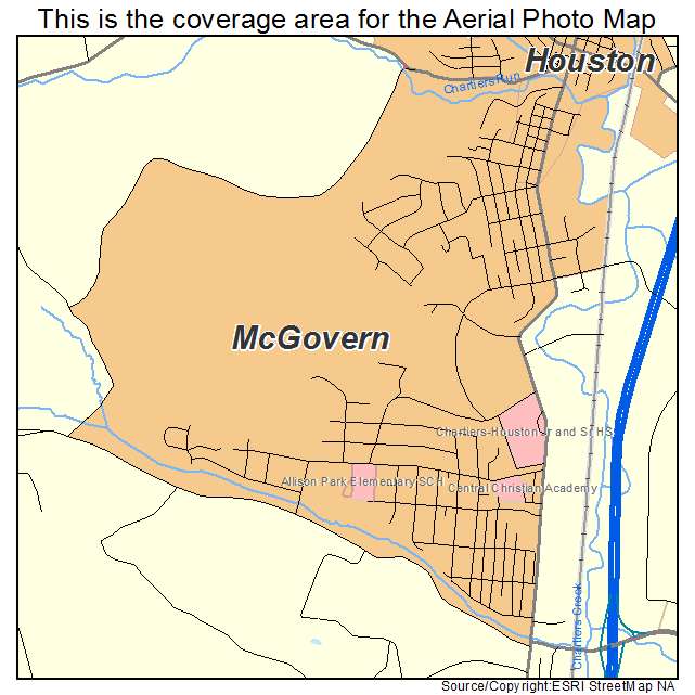 McGovern, PA location map 
