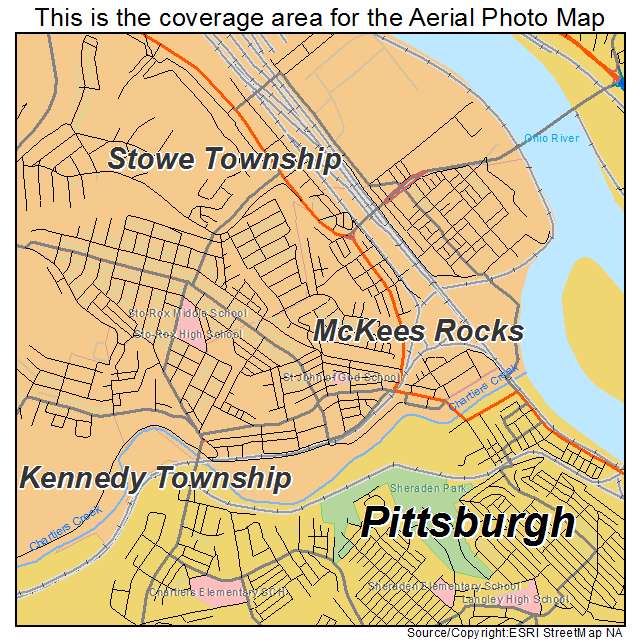 McKees Rocks, PA location map 