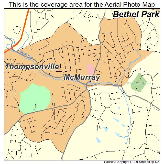 McMurray, PA location map 
