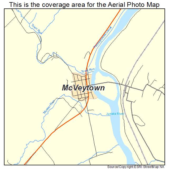 McVeytown, PA location map 