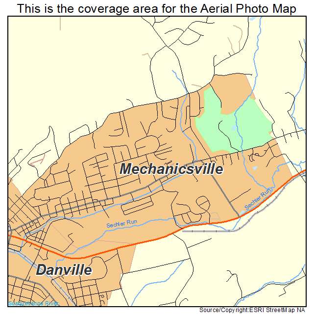 Mechanicsville, PA location map 