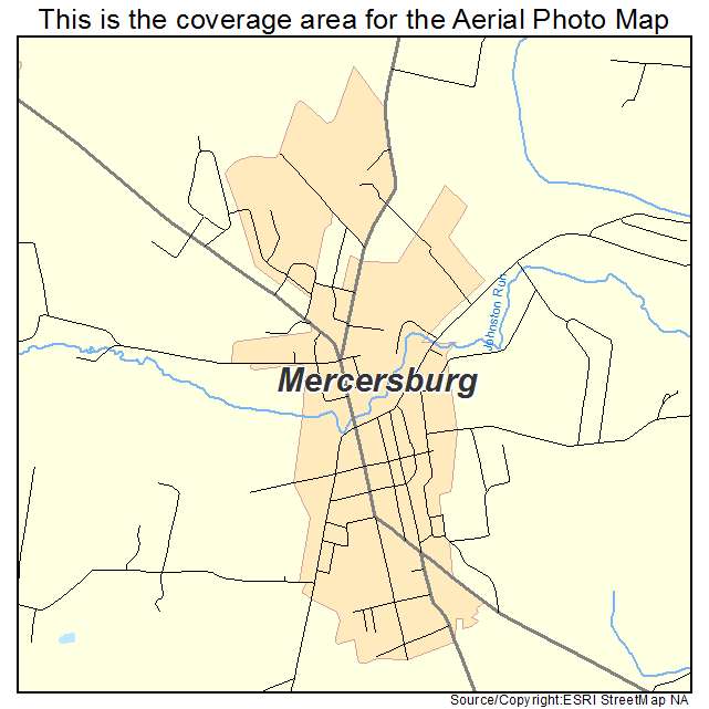 Mercersburg, PA location map 