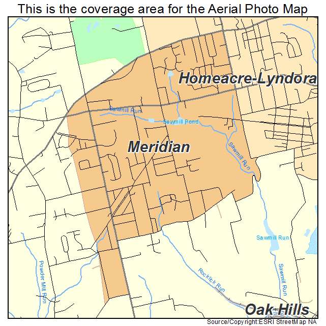 Meridian, PA location map 