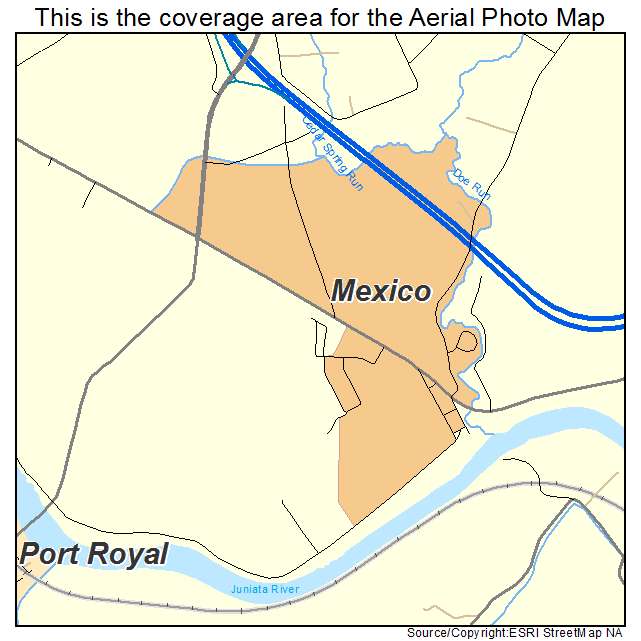 Mexico, PA location map 