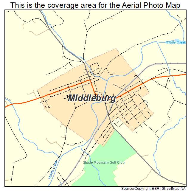Middleburg, PA location map 