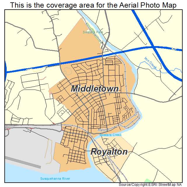 Middletown, PA location map 