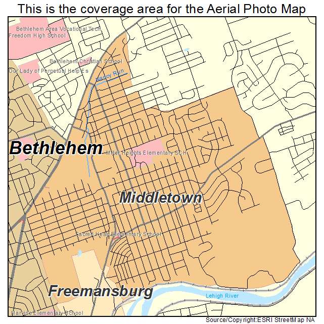 Middletown, PA location map 