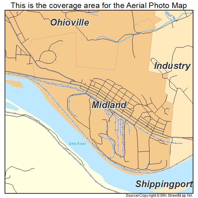 Midland, PA location map 