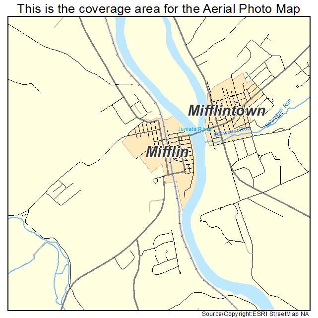 Mifflin, PA location map 