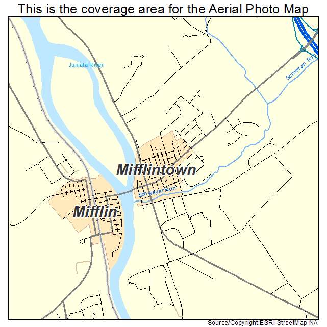 Mifflintown, PA location map 