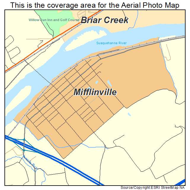 Mifflinville, PA location map 