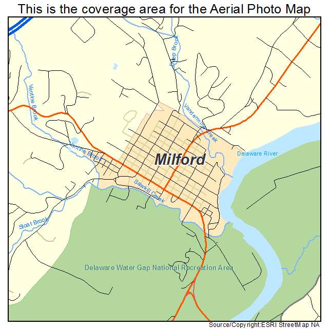 Milford, PA location map 
