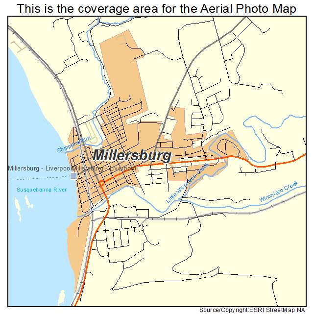 Millersburg, PA location map 