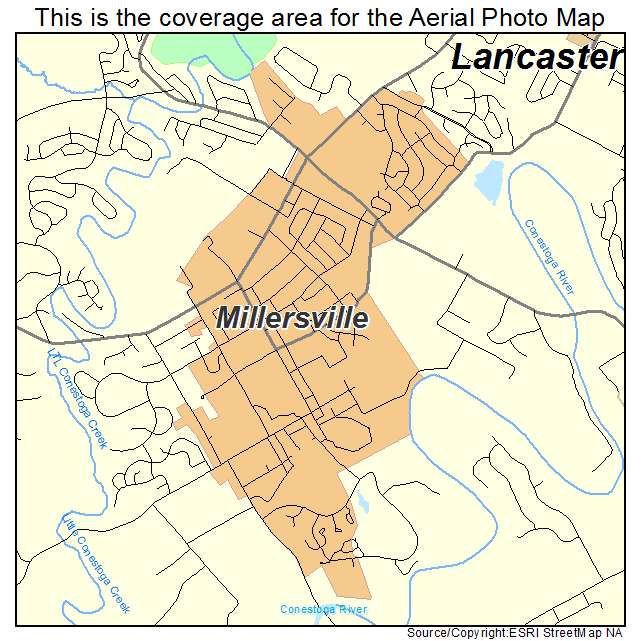 Millersville, PA location map 