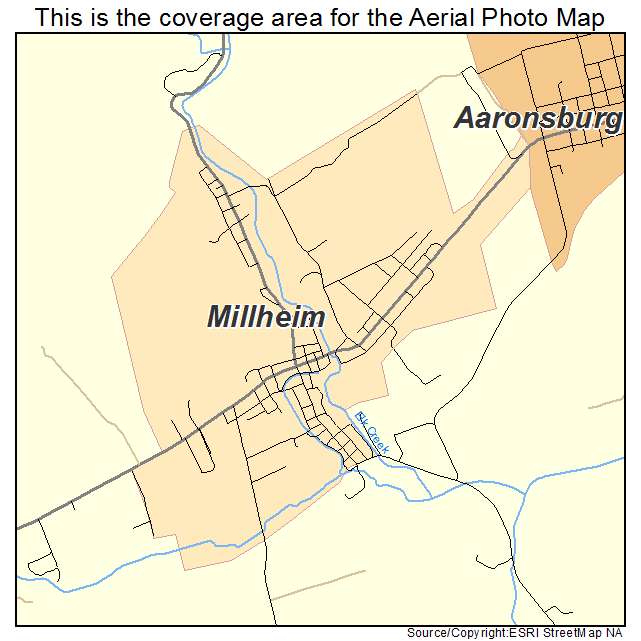 Millheim, PA location map 