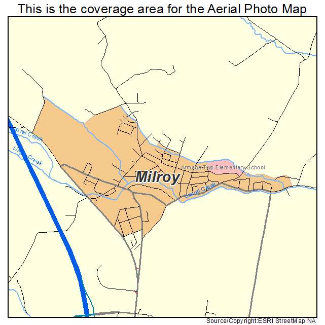 Milroy, PA location map 