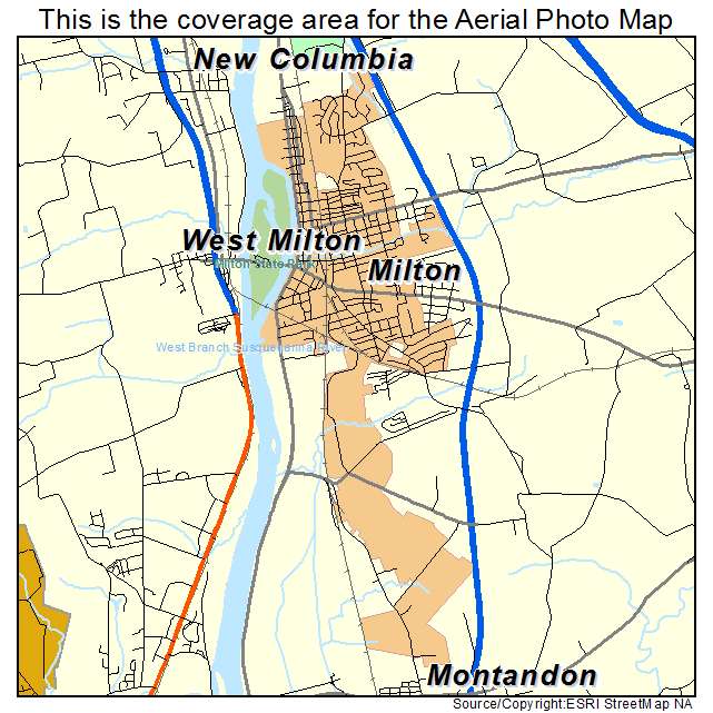 Milton, PA location map 