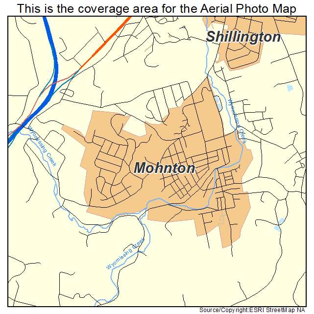 Mohnton, PA location map 