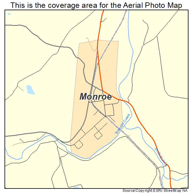 Monroe, PA location map 
