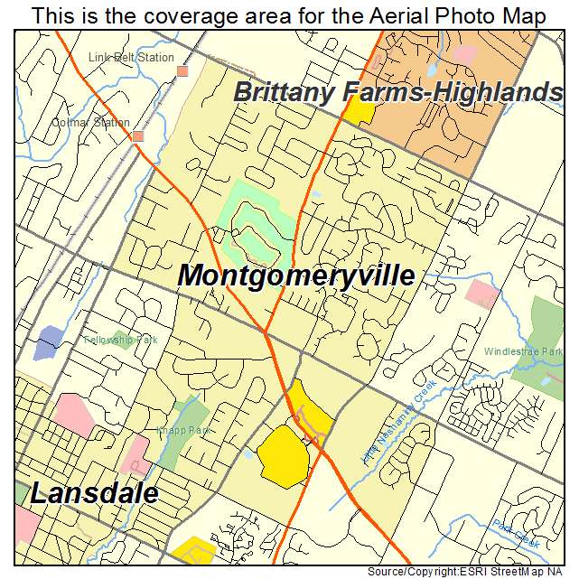 Montgomeryville, PA location map 