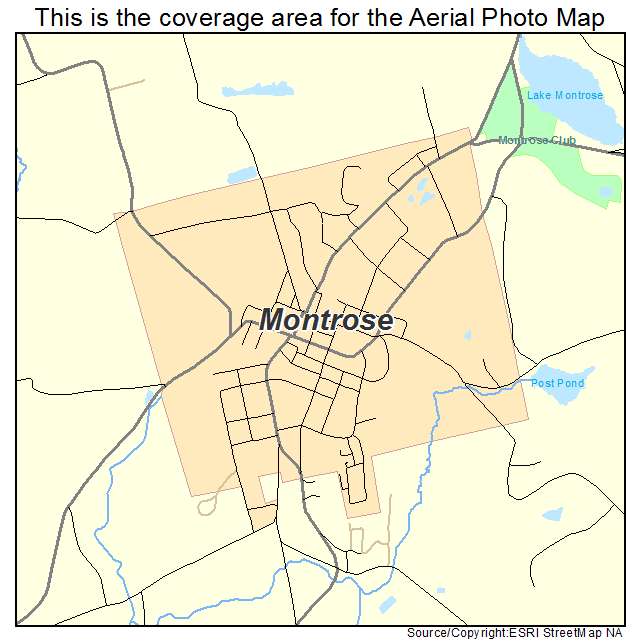 Montrose, PA location map 