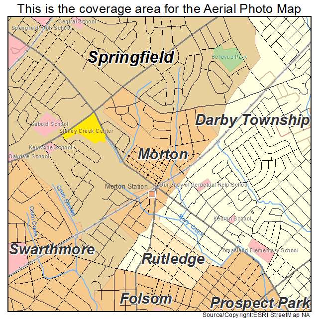 Morton, PA location map 