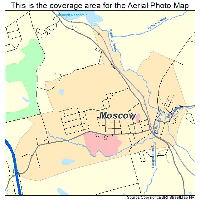 Moscow, PA location map 
