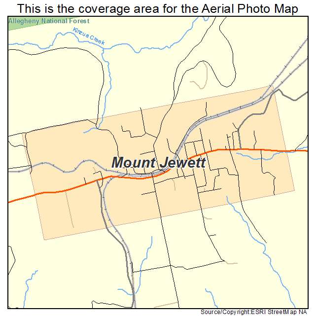 Mount Jewett, PA location map 