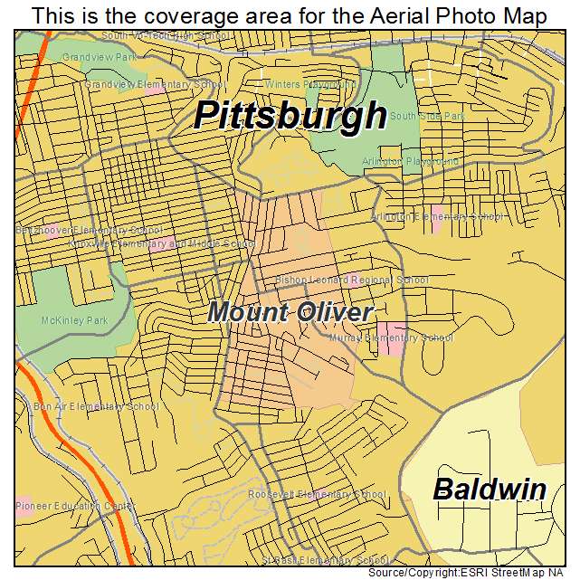 Mount Oliver, PA location map 