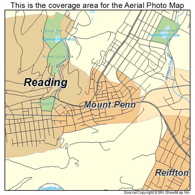 Mount Penn, PA location map 