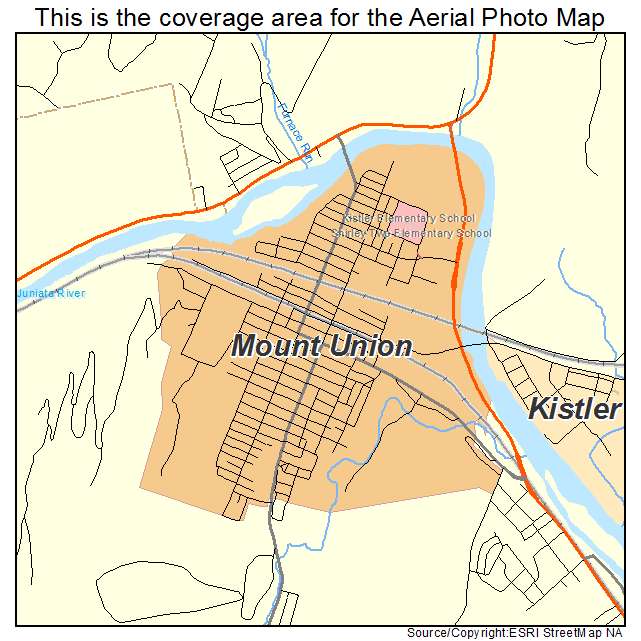 Mount Union, PA location map 