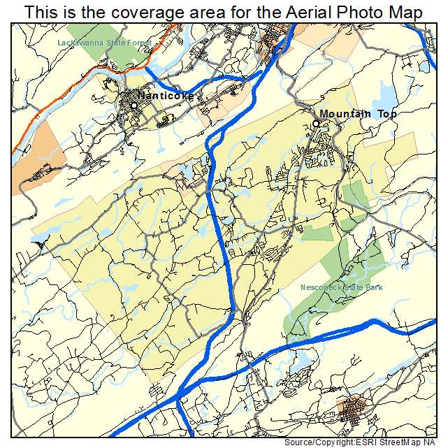 Mountain Top, PA location map 