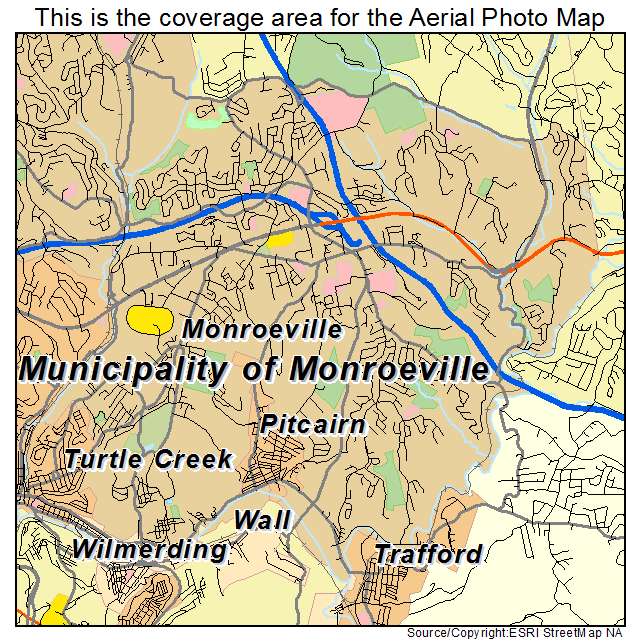 Municipality of Monroeville, PA location map 
