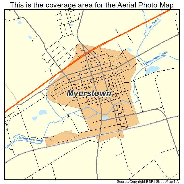 Myerstown, PA location map 
