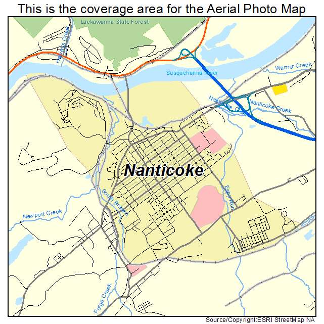 Nanticoke, PA location map 