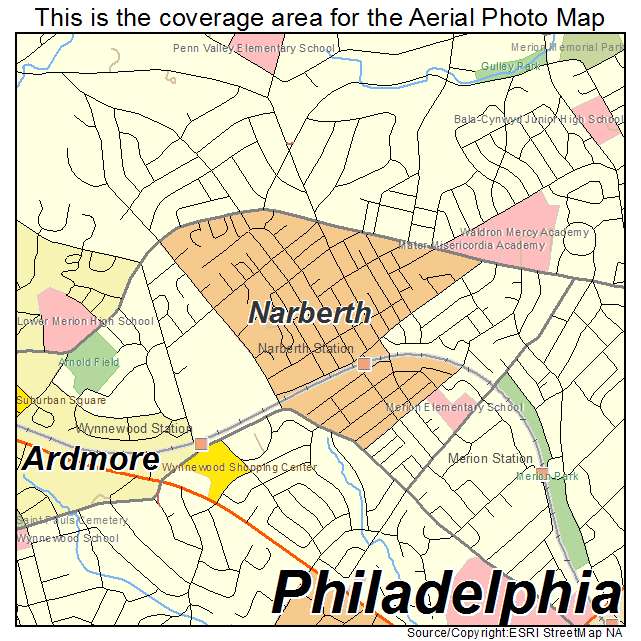 Narberth, PA location map 