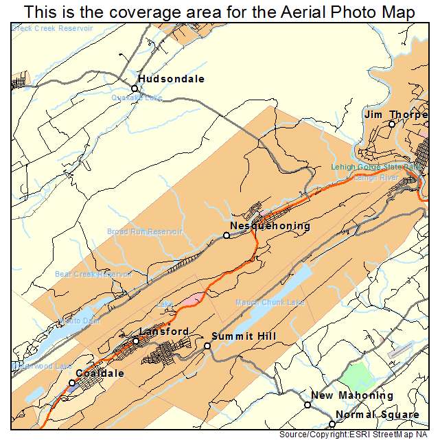 Nesquehoning, PA location map 