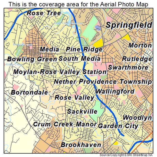 Nether Providence Township, PA location map 