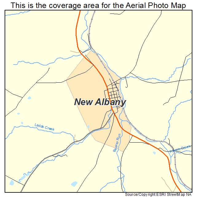 New Albany, PA location map 