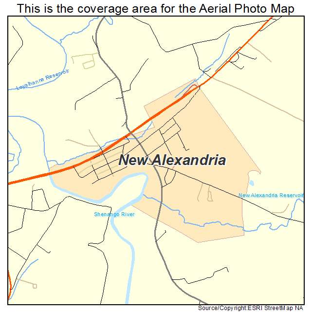 New Alexandria, PA location map 