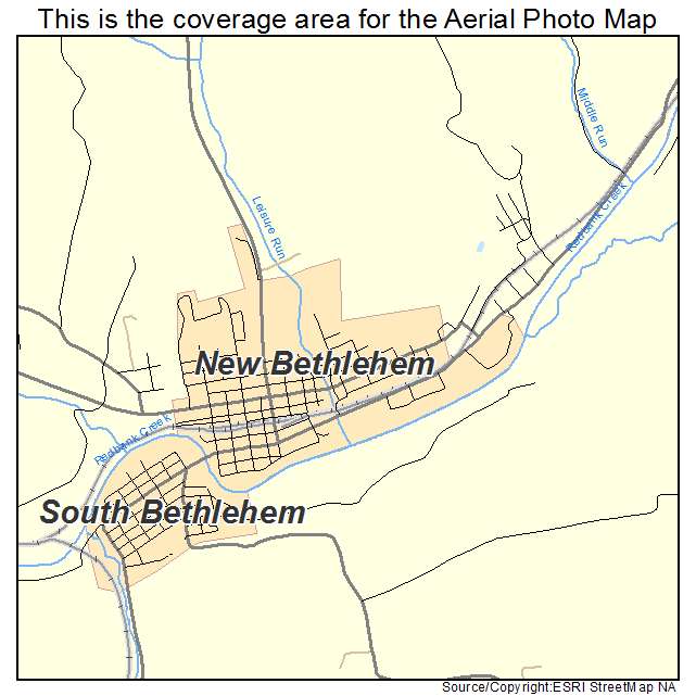 New Bethlehem, PA location map 