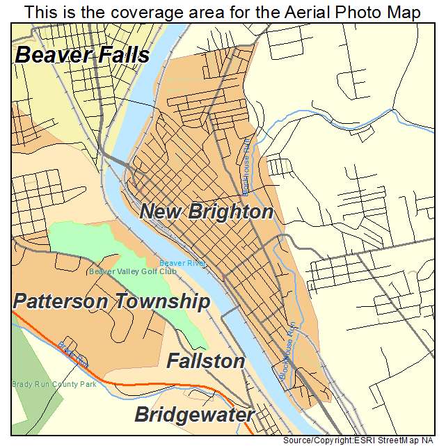 New Brighton, PA location map 