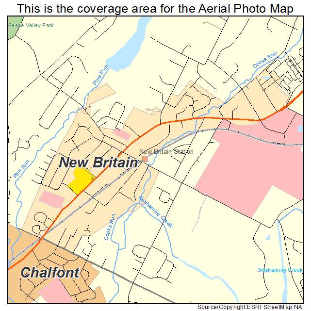 New Britain, PA location map 