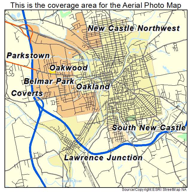 New Castle, PA location map 