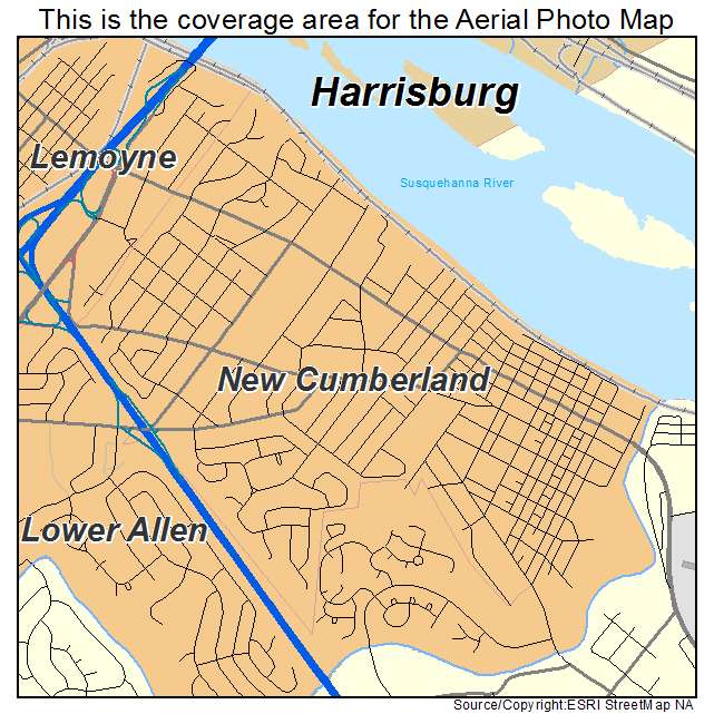 New Cumberland, PA location map 
