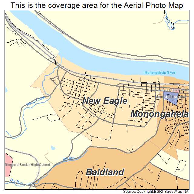 New Eagle, PA location map 