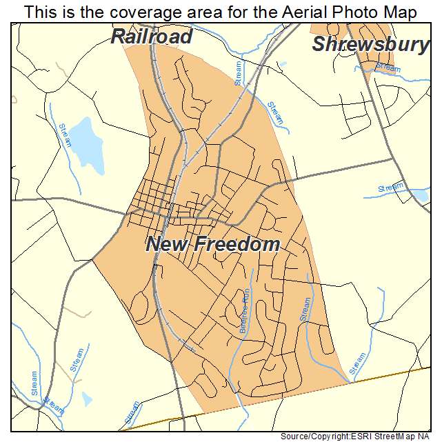 New Freedom, PA location map 