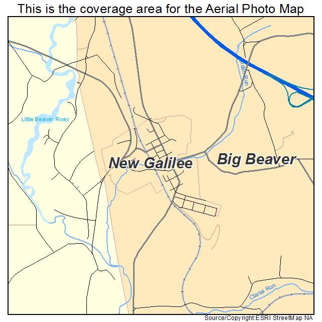 New Galilee, PA location map 