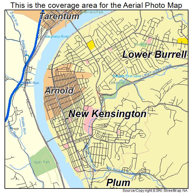 New Kensington, PA location map 